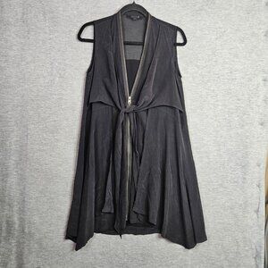 AllSaints Black Sleeveless Zip Front Dress Women’s